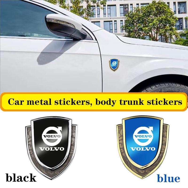 Adesivo Emblema Distintivo Metallo 3D per Parafango Laterale, Cofano, Carrozzeria di Auto Volvo XC60 S90 XC90 S60 XC40 V60 V90 S40 Volvo EX30 C40 Accessori