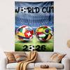 "World Cup 2026 Flag Soccer Balls" Patterned Tapestry Home Decor, Suitable for Bedroom and Living Room, Gift