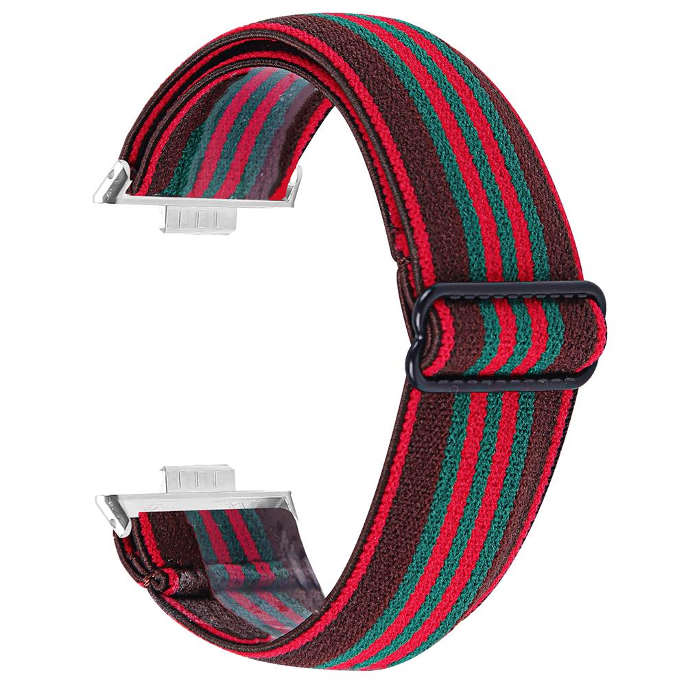 For Huawei Watch Fit 3 Nylon Watch Strap Pattern Print Adjustable Elastic Wrist Band