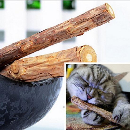 5Pcs/1Bag Pet Cat Kitten Chew Stick Treat Toy Natural Matatabi Catnip Molar