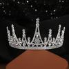 Bridal Jewelry Birthday Flowers Queen Crown Wedding Dress Headdress Korean Rhinestone Headband Crown Adult Performance Hair Accessories