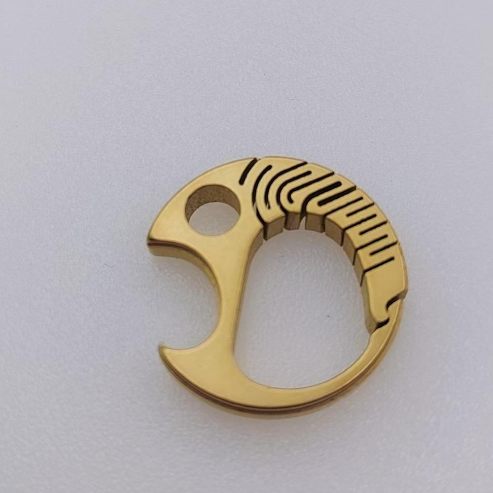 New 3 Colors Titanium Alloy Buckle 20x20mm EDC Key Chain Camping Travel Keychain Outdoor Tool