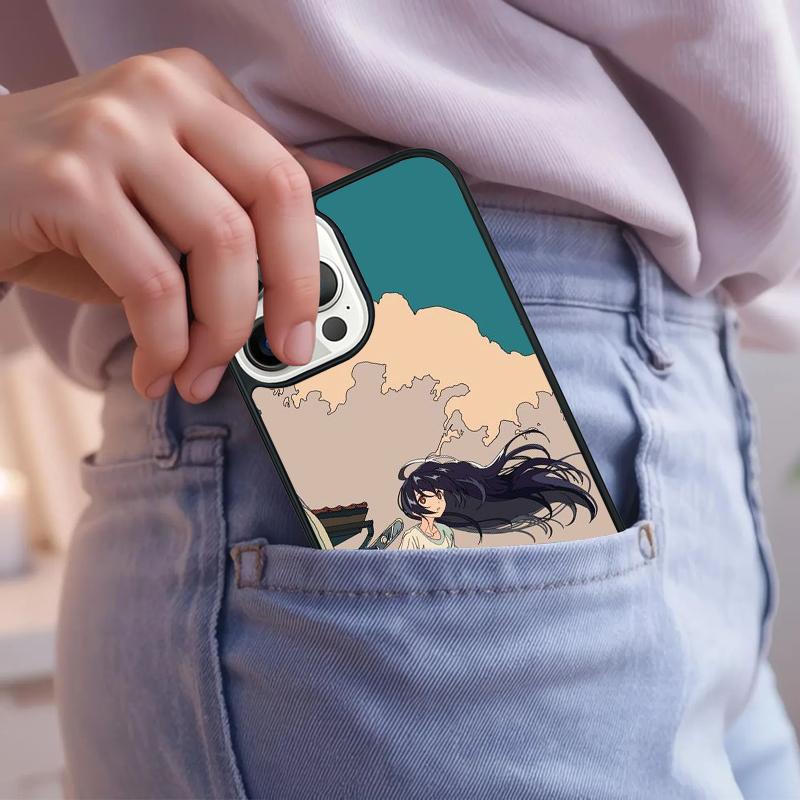 Japanese Style Anime Girl Phone Case For iPhone 17 Air 15 16e 14 13 Pro Max Coque 12 11 Pro Max PLUS cover