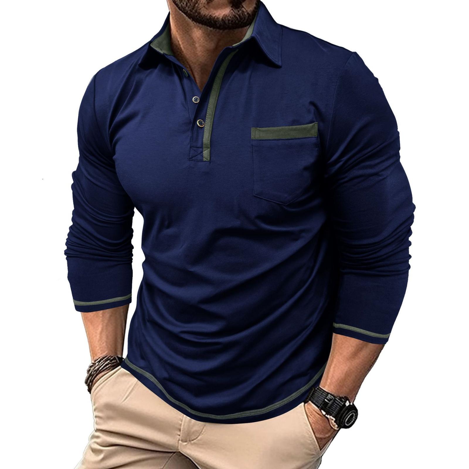 

Men s Casual -color Base Shirt - Men s Collarless Long-sleeved Sports Jacket XL