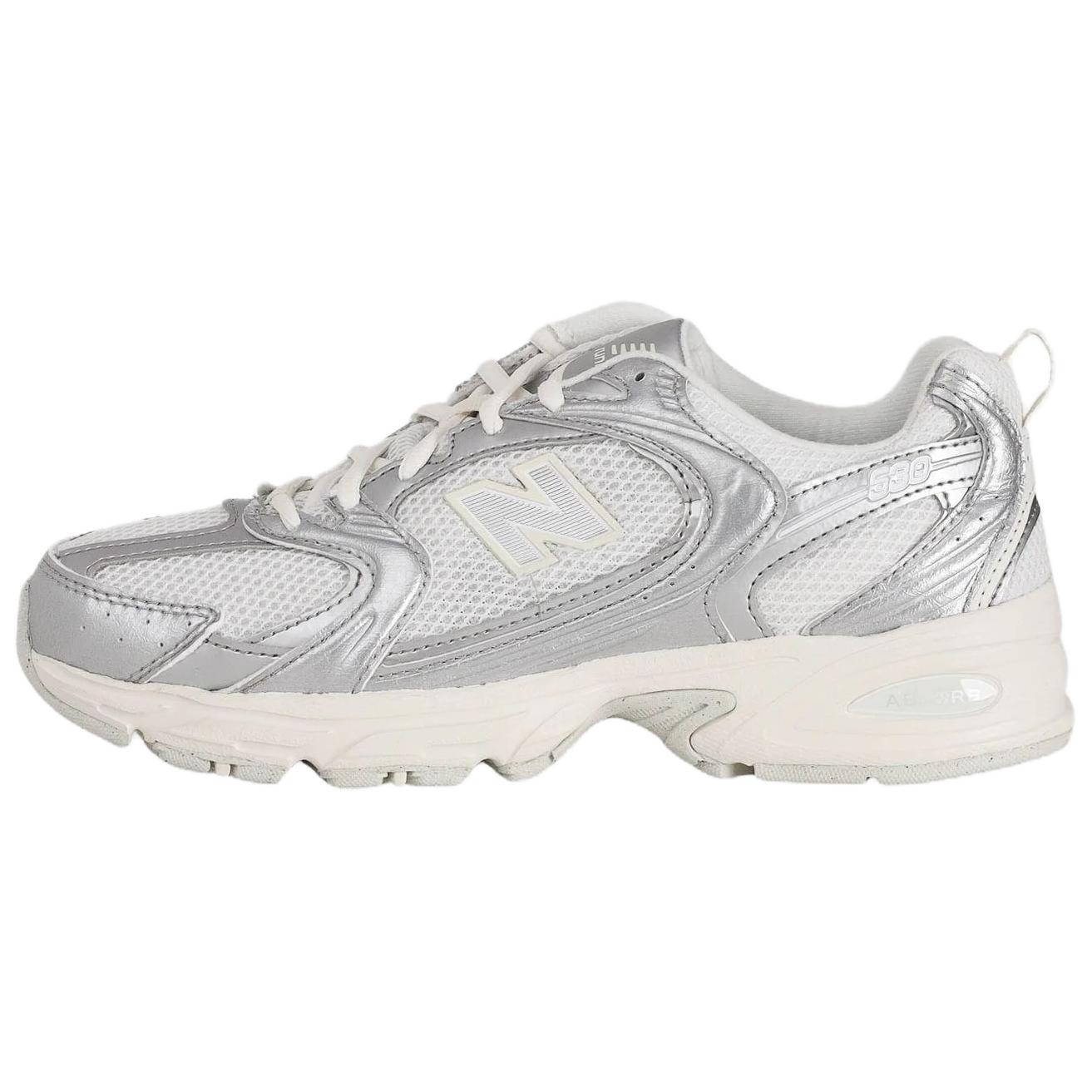 

New Balance 530 Silver Metallic Reflection Unisex Sneakers White U5303IR 36