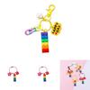 Rainbow Bell Building Blocks Keychain Decoration For Bags And Cars