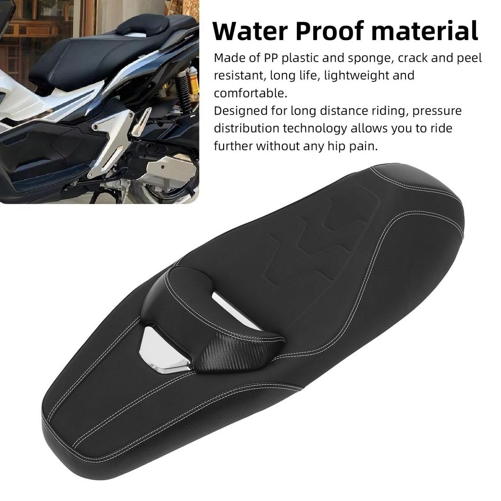 Motorcycle One-Piece Seat Shock Absorbing Comfortable Front Driver Seat and Rear Passenger Seat Cushion for Honda ADV160 ADV 160 2021-2024