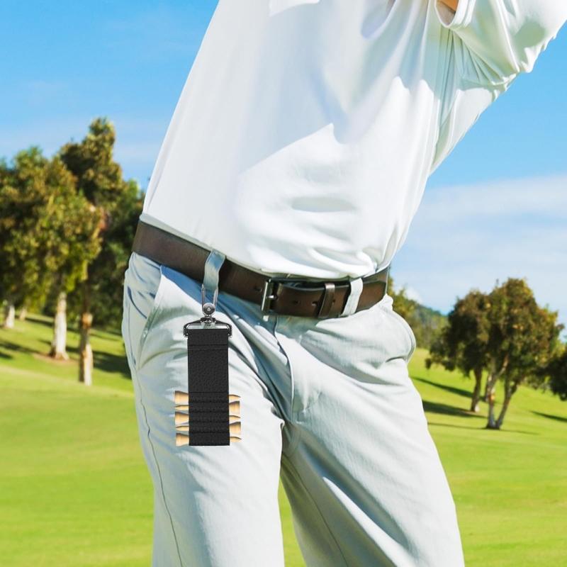 Platzsparender Golfzubehör-Organizer Abnehmbare Schlüsselanhänger-Clips Wetterbeständige PU-Konstruktion Sport-Essential