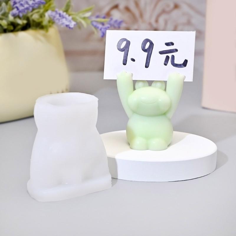 Hand Raised Animal Message Clip Silicone Mold Versatile Mold for Creating Animal Desk Organizers and Keepsakes