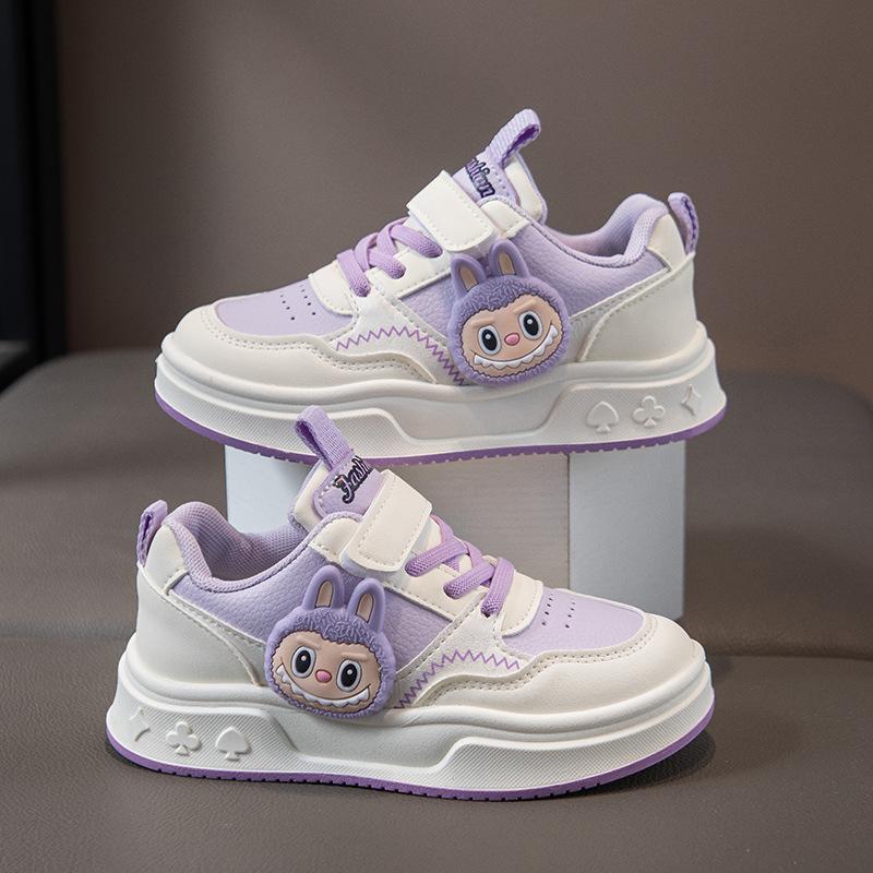 Girls Cartoon Sports Shoes Fashion Running Shoes 2025 Autumn New Middle-aged and Older Children's Soft-soled Casual Shoes Children's Board Shoes