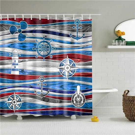 Decorative Geometric Geometry Merry Christmas Bohemian Shower Curtains Bathroom Curtain Fabric Waterproof Polyester With Hooks