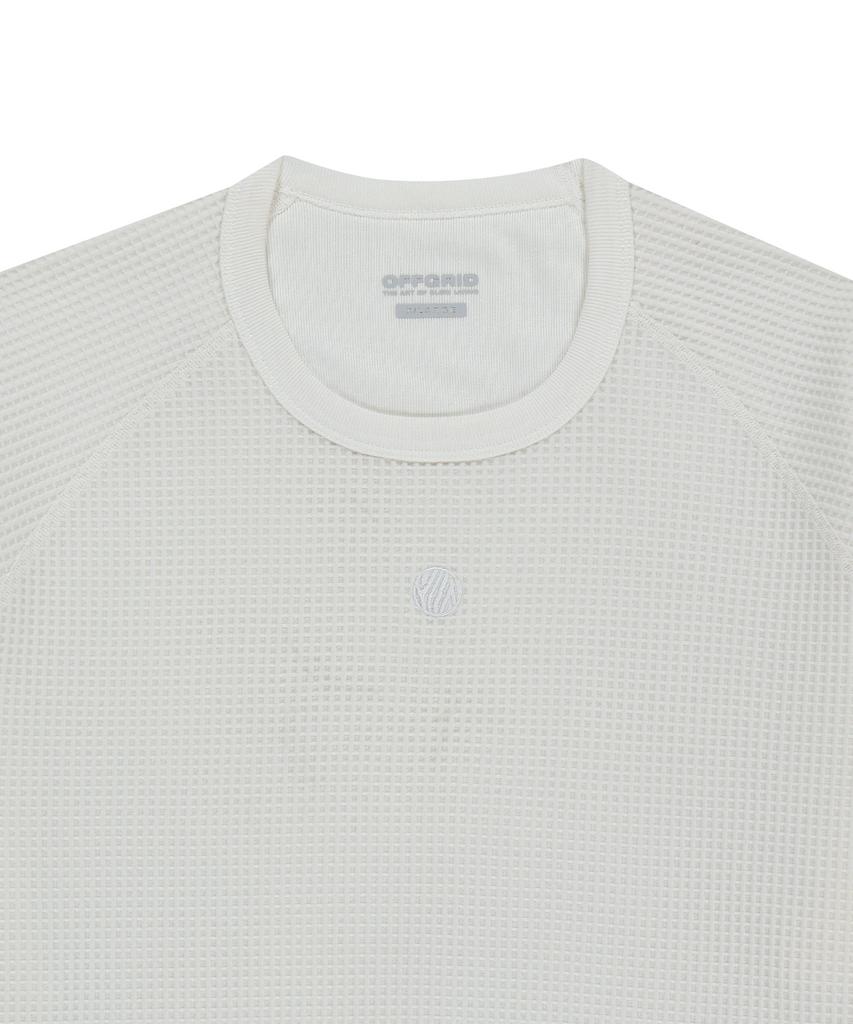 OFFGRID Waffle Uni Trail Raglan Short Sleeve Tee - Ivory