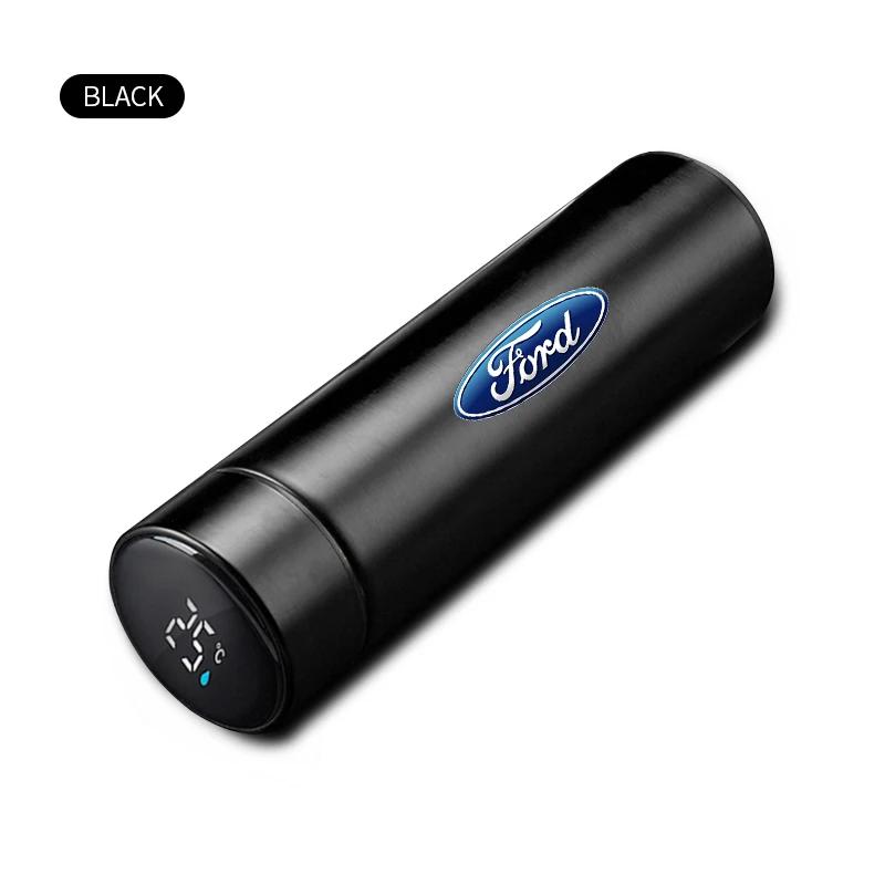 

Car Sticker Car Smart Thermos Mug With Temperature Display For Ford Focus 2 MK2 3 4 MK3 ST Mondeo Festiva Fusion Suit Fiesta Mus чёрный