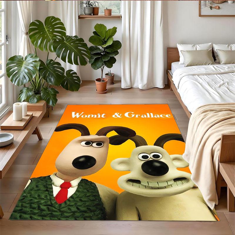 Kristall Samt Teppich Weiche Rutschfeste Indoor Bodenmatte HeimdekoWallace & Gromit