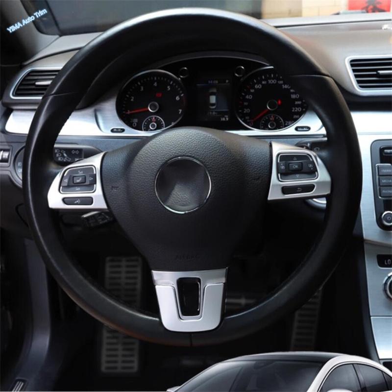 Car Steering Wheel Panel Sticker Cover Trim Fit For VW Golf MK6 Passat B7 CC EOS Tiguan Jetta Touran Caddy Sharan Accessories
