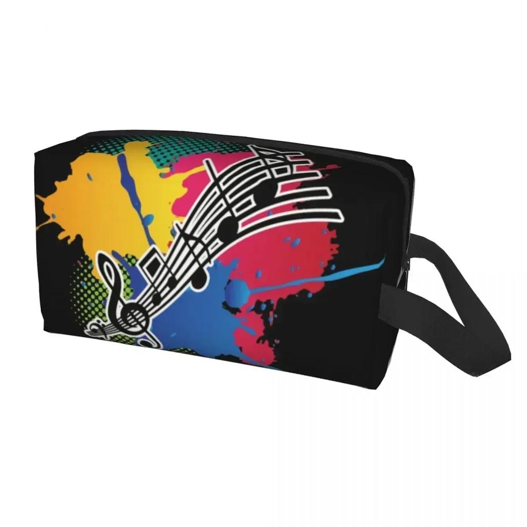Piano Fantasy Kosmetiktasche Damen Niedlich Große Kapazität Mode Musiknote Make-up Tasche Beauty Aufbewahrung Toilettentaschen