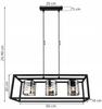 HANGING LAMP CAGE ELEGANT GLASS SHADE