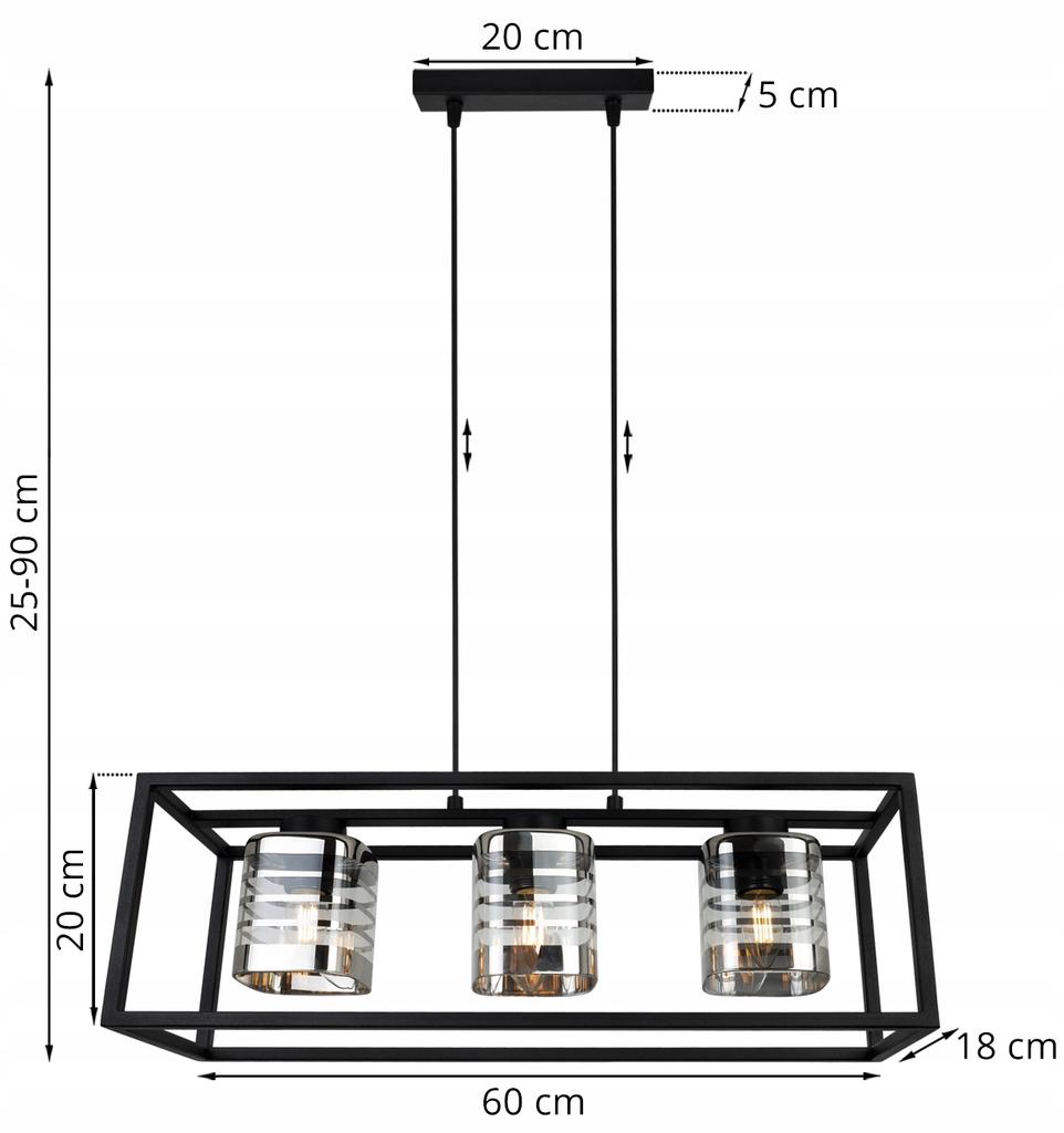 HANGING LAMP CAGE ELEGANT GLASS SHADE