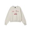 Women Running Writing Oversized Sweatshirt Oatmeal 1795