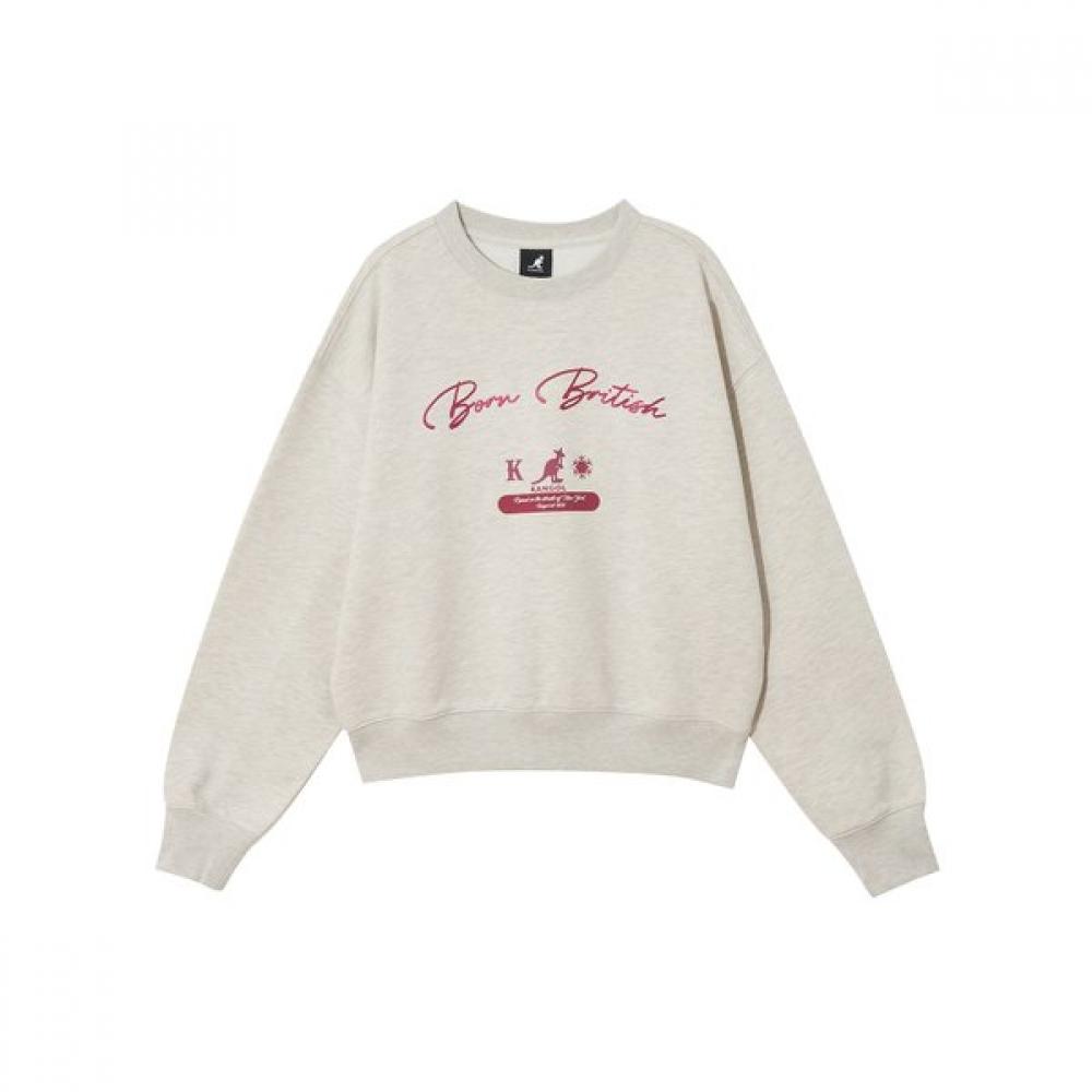 Kangol Women S overSized SweatShirt 1795 Oatmeal LA