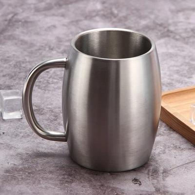 Stainless Steel Beer Mug Double Wall Insulation Thermal Cup Durable Coffee Cup with Handle