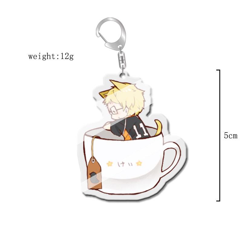 Haikyuu!! Anime Acrylic Keychain Charm - Creative Campus Ornament Gift Custom Design
