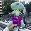 Cartoon Spongebob Squidward Plush Doll Anime Purple Pajama Robe Soft Stuffed Toy Bedtime Sleeping Accompany Doll Surprise Gfts