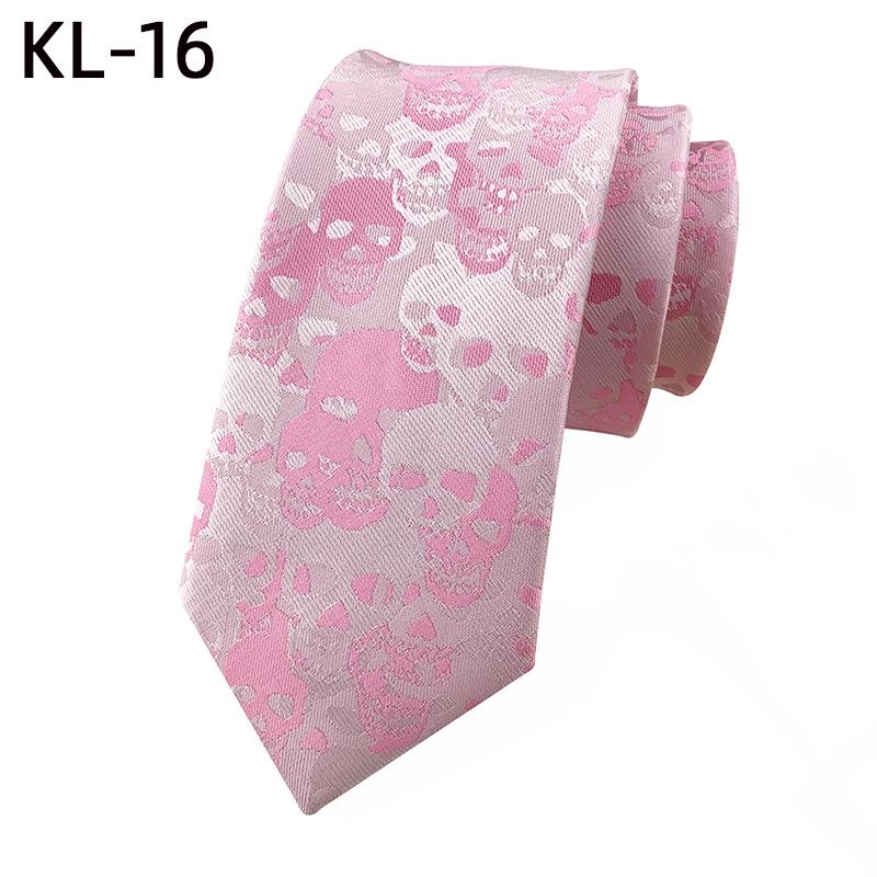 New 1200-Needle 6cm Narrow Skull Halloween Tie