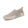 Spring 2026 Retro Men's Slip-On Shoes - Casual Low-Top, Solid Color, Artistic Flat Bottom Style