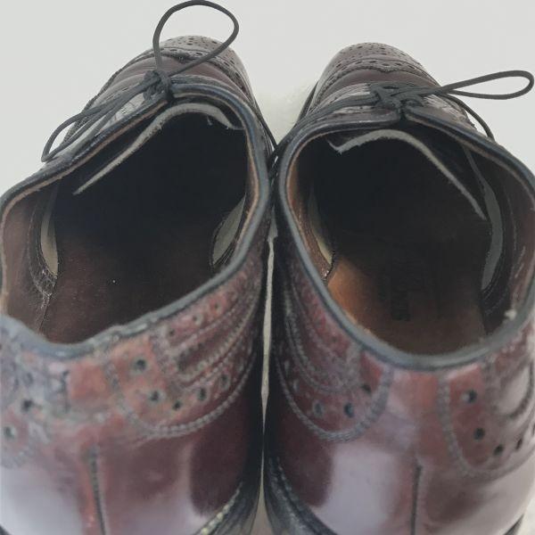 Allen Edmonds McAllister Vintage Full Brogue Wingtip Shoes 9.5D 27-27.5cm Burgundy(USED)