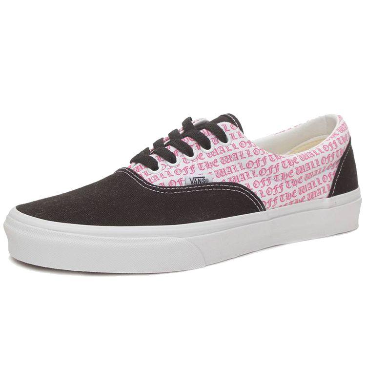 Vans Era Gothic Letter Low-Top Skate Shoes Unisex sneaker Black Pink VN0A38FRT8T