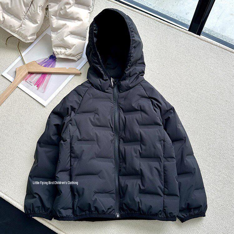 Kids  Lightweight Heat-Sealed Down Jacket - 2025 Winter, 90% Duck Down 160 cm чёрный