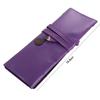 Girls Retro Stationery PU Leather Roll Pencil Bags Cosmetic Bag Roll Pen Bag Vintage Pencil Case