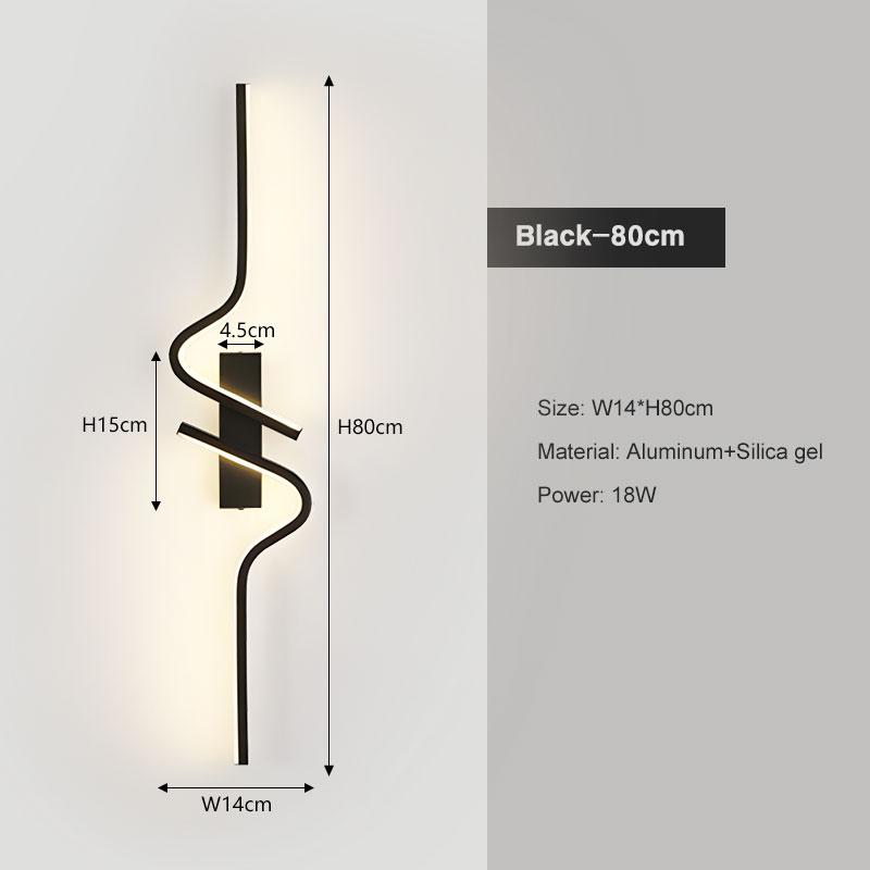 Moderne LED Wandleuchten Wandleuchten für Sofa Hintergrund Innen Schwarz LED Wandlampen Treppen Zuhause Innenleuchte AC85-265V