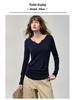 2025 Autumn V-Neck Long Sleeve Knit Top for Women - Slimming, Versatile, and Stylish