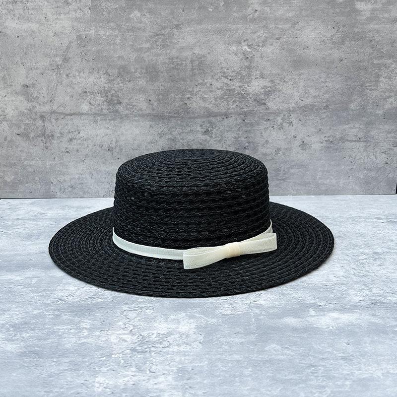 

Spring And Summer Sweet Bow Seaside Photo Hat Women S Versatile Hollow Sun Hat Beach Vacation Straw Hat M（56-58cm）