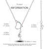 925 Sterling Silver Luminous Firefly Heart Shaped Zircon Pendant Necklace For Women Fashion Anniversary Birthday Jewelry Gifts