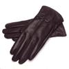 Gants en cuir pour femmes, couleur unie, gants de Protection chauds, accessoires d'extérieur, automne et hiver