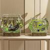 Clear Round Fish Bowl Aquarium Fish Tank Small Aquariums Flower Vase Centerpiece Desktop Aquarium Fish Tank