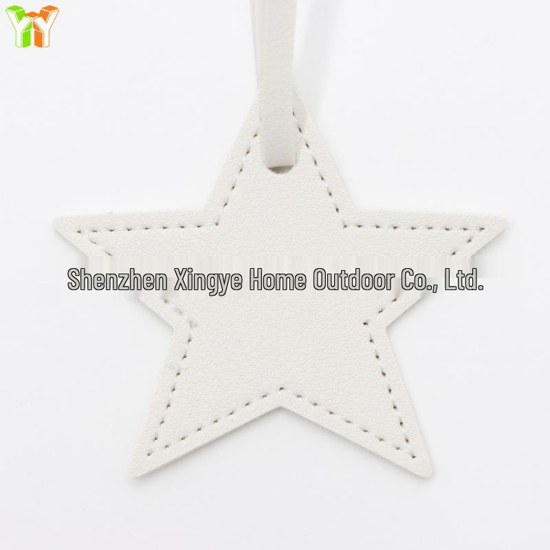 Japanese-Korean Simple Star Pendant Bag Ornament with Leather Lanyard