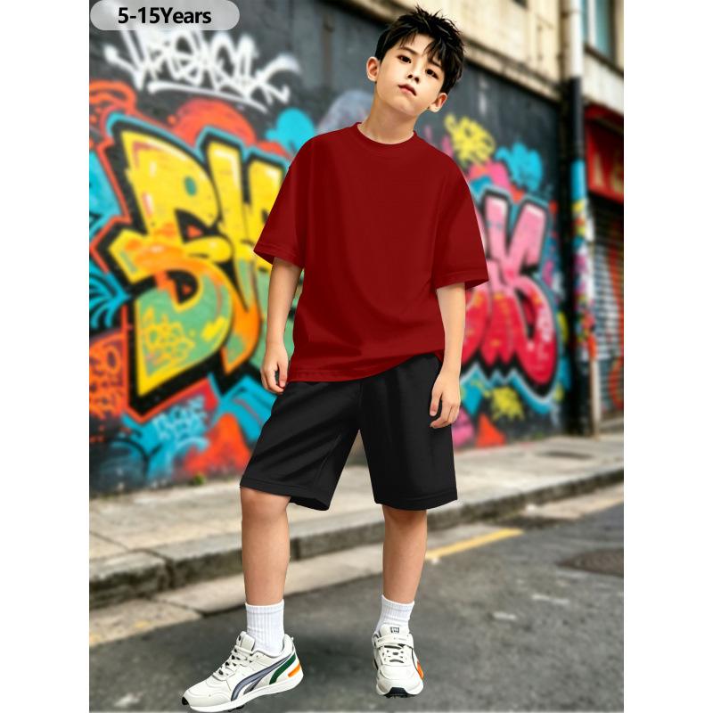 150g Boys' Quick-Dry Short-Sleeve T-Shirt: Breathable, Loose, Casual Round Neck for Summer