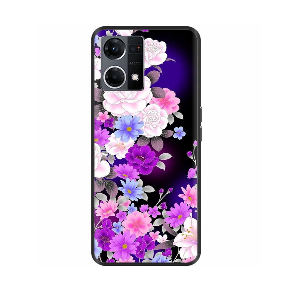 Hülle für Oppo Reno7 4G Hülle Reno7 Silikon Weich Stoßfest TPU Rückseiten für OPPO F21 Pro Reno 7 4G Hülle Schwarze Bumper Fundas