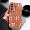 Pink Bowknots Floral Pattern Case For Samsung Galaxy S26 S25 S24 Ultra S23 S22 S21 FE A54 A15 A35 A55 A16 A26 A36 A56 A17 A37 A57 5G Funda