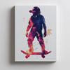 Poster Monkey On a Skateboard Poster Monkey On a Skateboard, 50X70 Cm, Dark Brown Wooden Frame, 230 Gsm Matte Paper