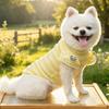 Ruffle Sleeves Dog Lace Knit Vest Breathable Dog T-Shirt Pet Bubble Sleeve Tank Top  Summer Wear