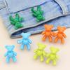 Adjustable Cute Bear Jeans Button Pins No Sew Detachable Waist Body Extender Clips for Loose Jean/skirt Fit Tighten Buckles