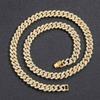 9MM Zinken Kubanische Gliederkette Hip Hop Herren Halskette vereist Pariser Kette Strass gepflastert Miami Rhombus Kubanische Halskette Armband Geschenk