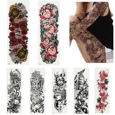 Nálepka s dočasným falošným tetovaním na celú ruku pre mužov ženy Body Art Decal Water Transfer Sticker