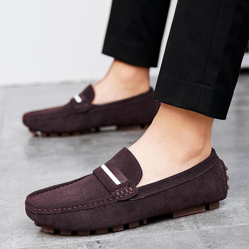 Mens Shoes Brand Leisure Slip On Loafers Men High Quality Suede Loafer Shoes For Men 2022 Summer Autumn Comfy Drive Casual Flats