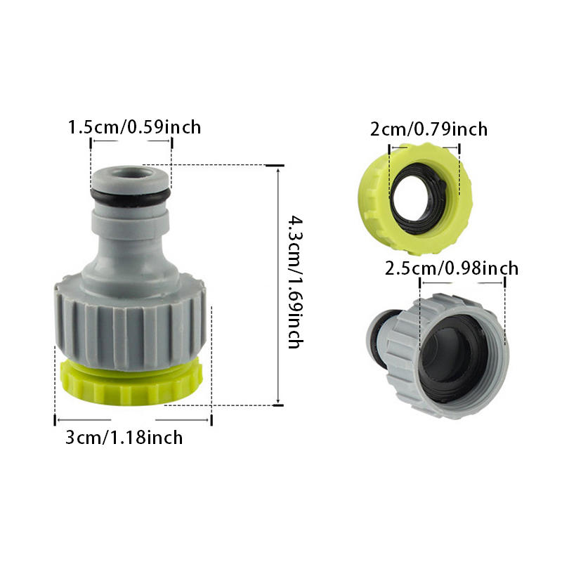סט מחברים מהירים לצינור מים מפלסטיק עם מתאם פטמה עם הברגה פנימית למכונת כביסה, ברז, אביזרי צנרת גינה, חיבור הברגה זכר